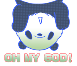 dot panda sticker #12104581