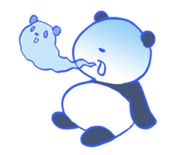 dot panda sticker #12104583