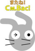 Gray rabbit " Chell " sticker #12106774