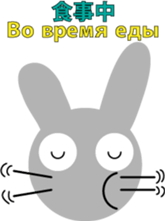 Gray rabbit " Chell " sticker #12106801