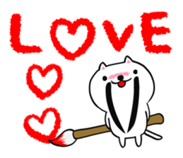 Calligrapher cat sticker #12107053