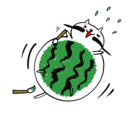 Calligrapher cat sticker #12107076