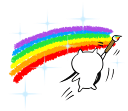 Calligrapher cat sticker #12107078