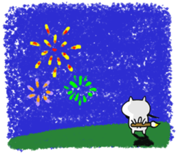 Calligrapher cat sticker #12107080