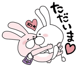 Happy to kiss! Lover rabbits. sticker #12107892