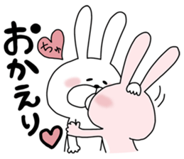 Happy to kiss! Lover rabbits. sticker #12107893