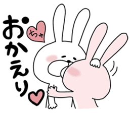 Happy to kiss! Lover rabbits. sticker #12107893