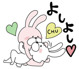 Happy to kiss! Lover rabbits. sticker #12107898