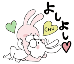 Happy to kiss! Lover rabbits. sticker #12107898