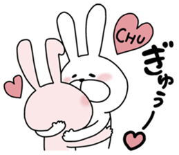 Happy to kiss! Lover rabbits. sticker #12107899