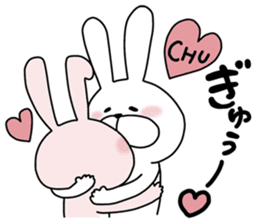 Happy to kiss! Lover rabbits. sticker #12107899