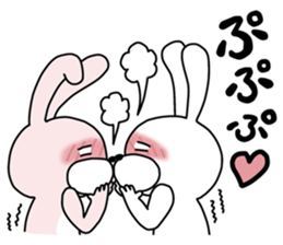 Happy to kiss! Lover rabbits. sticker #12107902