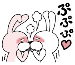 Happy to kiss! Lover rabbits. sticker #12107902