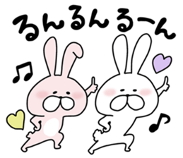 Happy to kiss! Lover rabbits. sticker #12107903