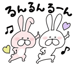Happy to kiss! Lover rabbits. sticker #12107903