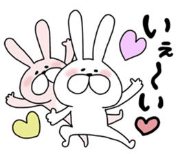 Happy to kiss! Lover rabbits. sticker #12107904