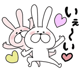 Happy to kiss! Lover rabbits. sticker #12107904