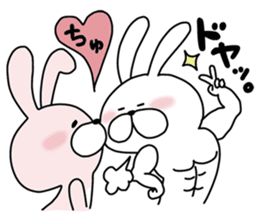 Happy to kiss! Lover rabbits. sticker #12107905