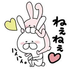 Happy to kiss! Lover rabbits. sticker #12107906