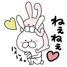 Happy to kiss! Lover rabbits. sticker #12107906