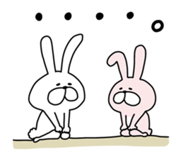 Happy to kiss! Lover rabbits. sticker #12107910