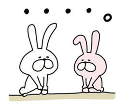 Happy to kiss! Lover rabbits. sticker #12107910