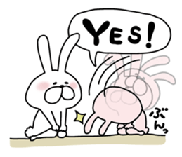 Happy to kiss! Lover rabbits. sticker #12107912