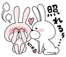 Happy to kiss! Lover rabbits. sticker #12107915