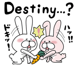 Happy to kiss! Lover rabbits. sticker #12107917