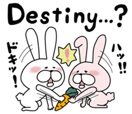 Happy to kiss! Lover rabbits. sticker #12107917