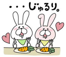 Happy to kiss! Lover rabbits. sticker #12107920