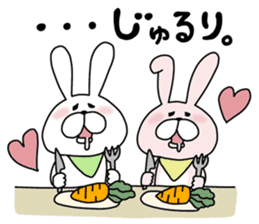 Happy to kiss! Lover rabbits. sticker #12107920