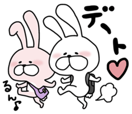 Happy to kiss! Lover rabbits. sticker #12107921