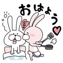 Happy to kiss! Lover rabbits. sticker #12107922