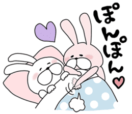 Happy to kiss! Lover rabbits. sticker #12107924