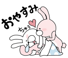 Happy to kiss! Lover rabbits. sticker #12107925