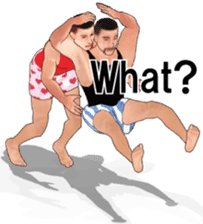 Boxer shorts Wrestling(En ver) sticker #12108141