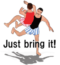 Boxer shorts Wrestling(En ver) sticker #12108142
