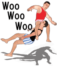 Boxer shorts Wrestling(En ver) sticker #12108147