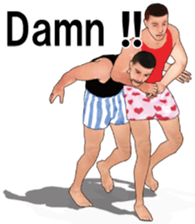 Boxer shorts Wrestling(En ver) sticker #12108153