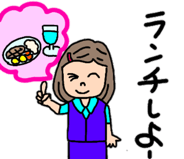 OL Yuriko's business Hen 2 sticker #12109261