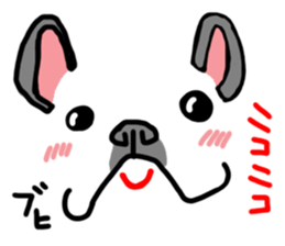 French bulldog and simple reaction 4. sticker #12109806