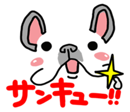 French bulldog and simple reaction 4. sticker #12109810