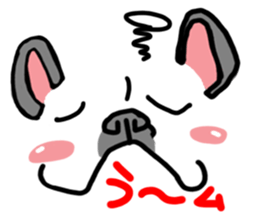 French bulldog and simple reaction 4. sticker #12109811