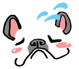 French bulldog and simple reaction 4. sticker #12109814