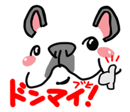 French bulldog and simple reaction 4. sticker #12109816