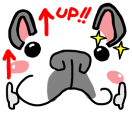 French bulldog and simple reaction 4. sticker #12109817