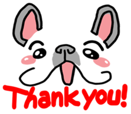 French bulldog and simple reaction 4. sticker #12109818