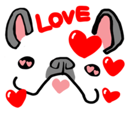 French bulldog and simple reaction 4. sticker #12109819