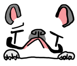 French bulldog and simple reaction 4. sticker #12109820